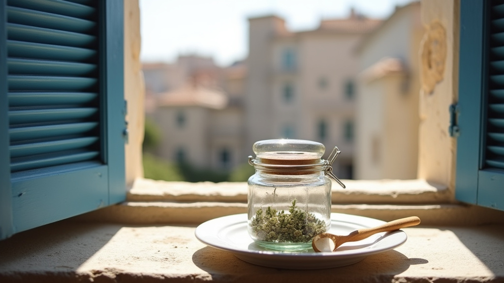 Boutique CBD à Toulon avec exposition de différents produits au cannabidiol