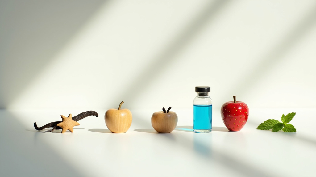 Variété de flacons d'e-liquides avec différentes saveurs sur une étagère de vapotage