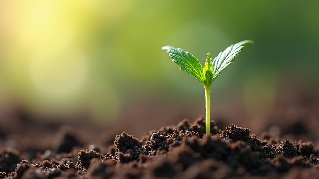 Gros plan sur des graines de cannabis botaniques sur fond de sol sombre