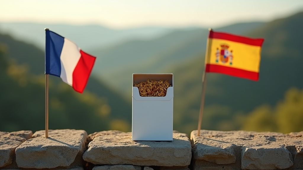 Estanco espagnol avec enseigne rouge et jaune - point de vente officiel du tabac
